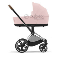 Детская коляска Cybex Priam IV (для новорожденных) - Peach Pink / Chrome Brown