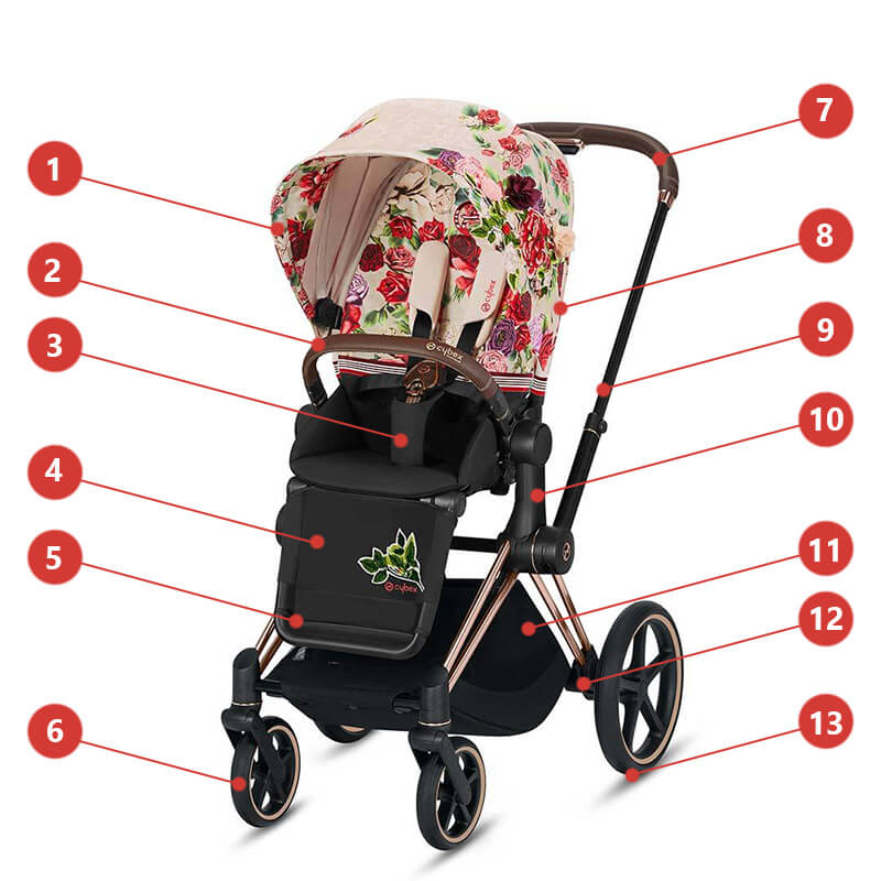 Cybex Priam III Spring Blossom (прогулочная) - Основные характеристики