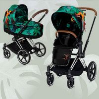 Cybex Priam III, Birds of Paradise (2-в-1) - Birds of Paradise / Chrome-Brown