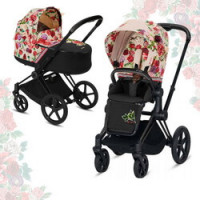 Cybex Priam III Spring Blossom (2-в-1) - Light - Matt Black
