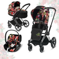 Cybex Priam III Spring Blossom (3-в-1) - Dark - Chrome Black
