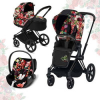 Cybex Priam III Spring Blossom (3-в-1) - Dark - Matt Black