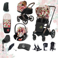 Cybex Priam III Spring Blossom (FULL SET) - Light - Rose Gold