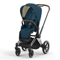 Cybex Priam IV 2022, Mountain Blue (прогулочная) - Chrome Brown / Mountain Blue