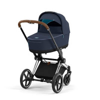 Детская коляска Cybex Priam IV (для новорожденных) - Nautical Blue / Chrome Brown