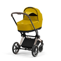 Детская коляска Cybex Priam IV (для новорожденных) - Mustard Yellow / Rose Gold