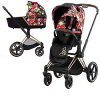 Cybex Priam IV, Spring Blossom (2-в-1) - Dark / Rose Gold