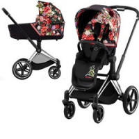 Cybex Priam IV, Spring Blossom (2-в-1) - Dark / Chrome Black
