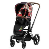 Cybex Priam IV,  Spring Blossom (прогулочная) - Dark / Chrome Brown