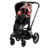Cybex Priam IV,  Spring Blossom (прогулочная) - Dark / Matt Black