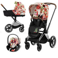 Cybex Priam IV, Spring Blossom (3-в-1) - Light / Chrome Brown