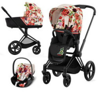 Cybex Priam IV, Spring Blossom (3-в-1) - Light / Matt Black