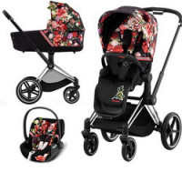 Cybex Priam IV, Spring Blossom (3-в-1) - Dark / Chrome Black