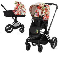 Cybex Priam IV, Spring Blossom (2-в-1) - Light / Matt Black