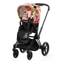 Cybex Priam IV,  Spring Blossom (прогулочная) - Light / Matt Black