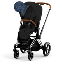 Cybex Priam IV 2022, Plus Edition (прогулочная) - Stardust Black / Chrome Brown