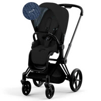 Cybex Priam IV 2022, Plus Edition (прогулочная) - Stardust Black / Matt Black