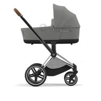 Детская коляска Cybex Priam IV (для новорожденных) - Mirage Grey / Chrome Brown