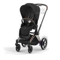 Детская коляска Cybex e-Priam IV (прогулочная) - Sepia Black / Rose Gold