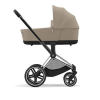 Детская коляска Cybex Priam IV (для новорожденных) - Cozy Biege / Chrome Black