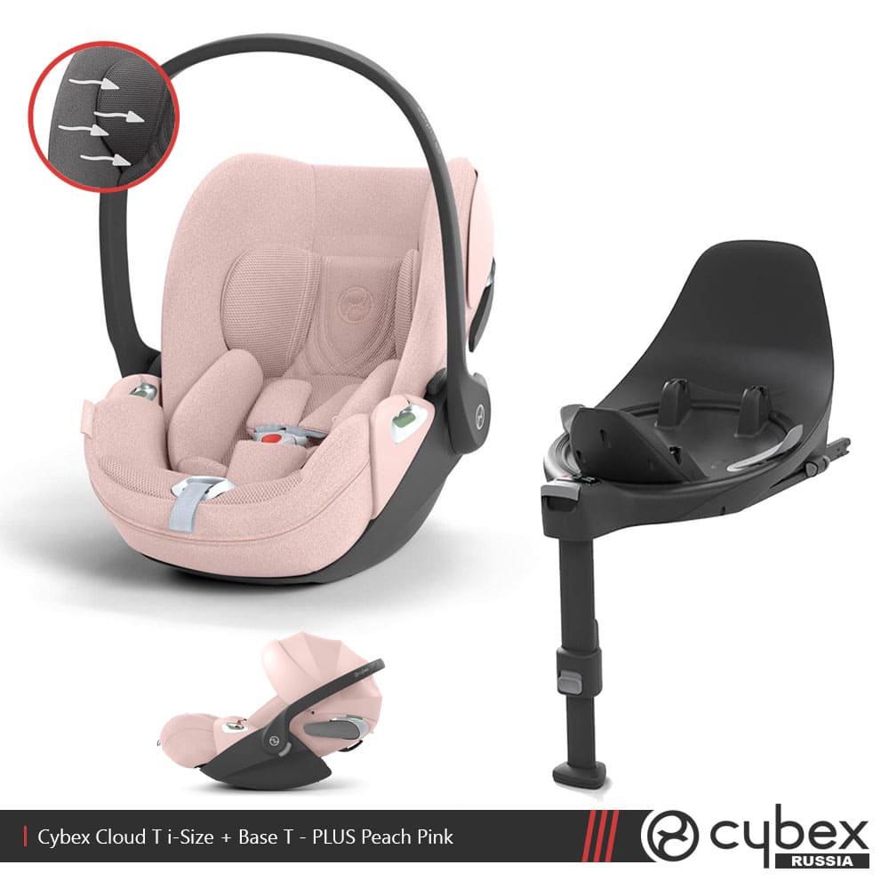 Cybex Cloud T i-Size + Isofix Base T, Peach Pink Cybex Cloud T i-Size + Isofix Base T, Peach Pink