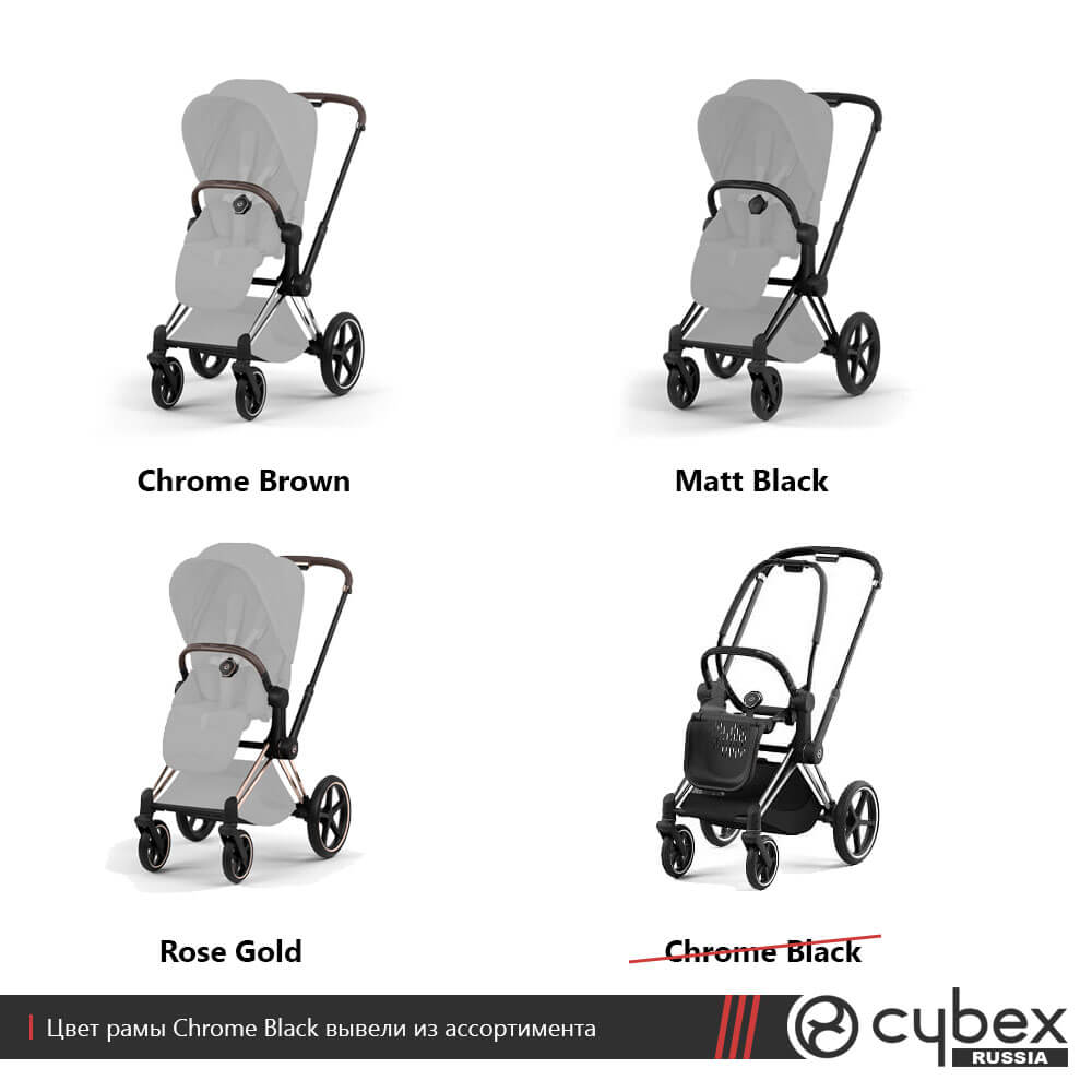 Чем отличается Cybex Priam 5 от 4, фото 04 - цвет рамы