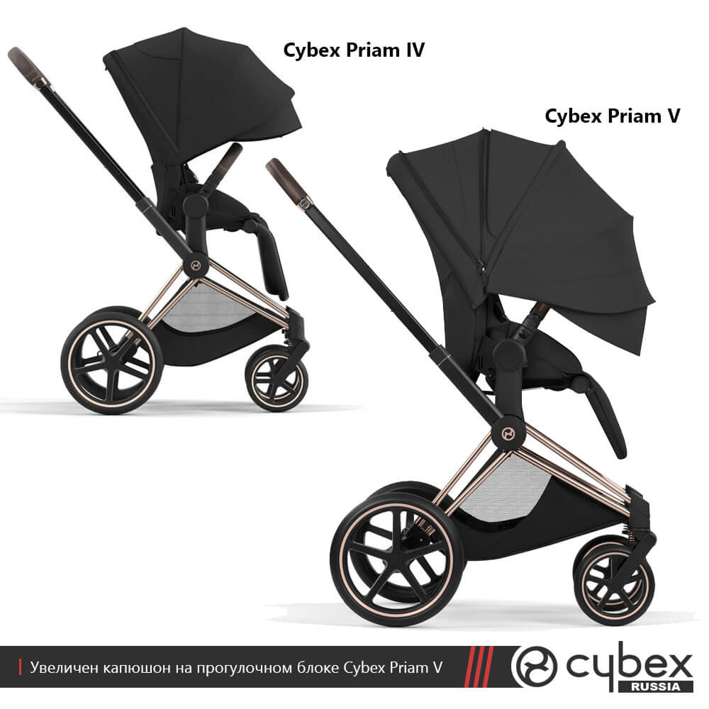Чем отличается Cybex Priam 5 от 4, фото 06 - капюшон прогулка